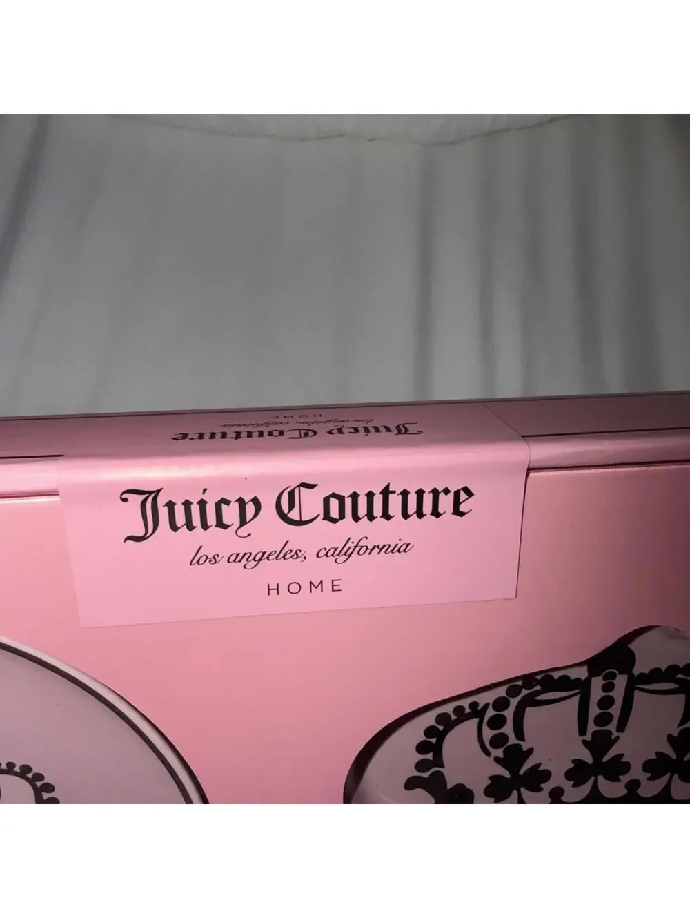 2PC JUICY COUTURE Y2K Ceramic Jewelry Trinket Trays Princess Crown Coquette PINK